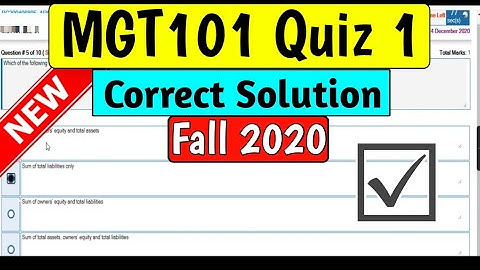 MGT101 Quiz 1 Solution 2020 | MGT101 QUIZ 1 Solution | Virtual University | Study Time