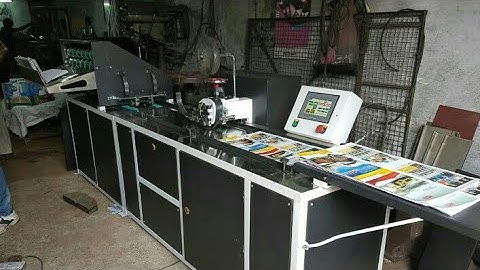 NSMT 2 IN 1 notebook stitching, folding machine running with working video