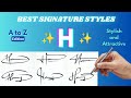 Signature ideas for letter h l h signature styles  signature style of my name  star signature