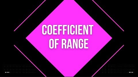 Coefficient of Range #statistics