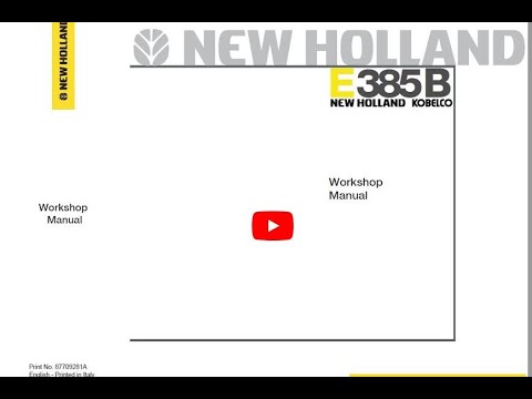 New Holland Kobelco E385B - Workshop Manual