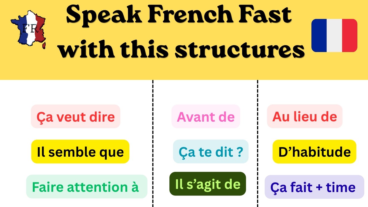 Structures Françaises Courantes | Comment Parler Français Naturellement ...