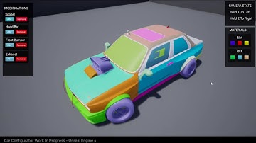 Car Configurator Camera WIP - Unreal Engine 4