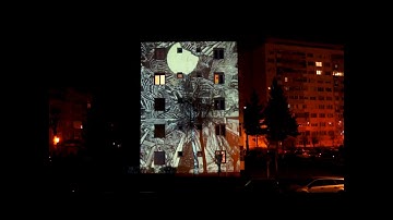 Video projection mapping test on building - 20000 lumens test