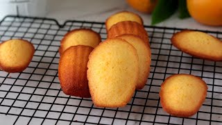 Orange Madeleines | How to make orange Madeleines | French butter cake recipe