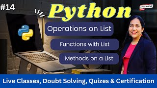 Functions & Methods on List in Python , #CodingforBegineers, Live , #python #computerscience #coding