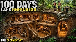100 Days Building A Luxury Underground House With Secret Bedroom & Hidden Kitchenfull Documentary