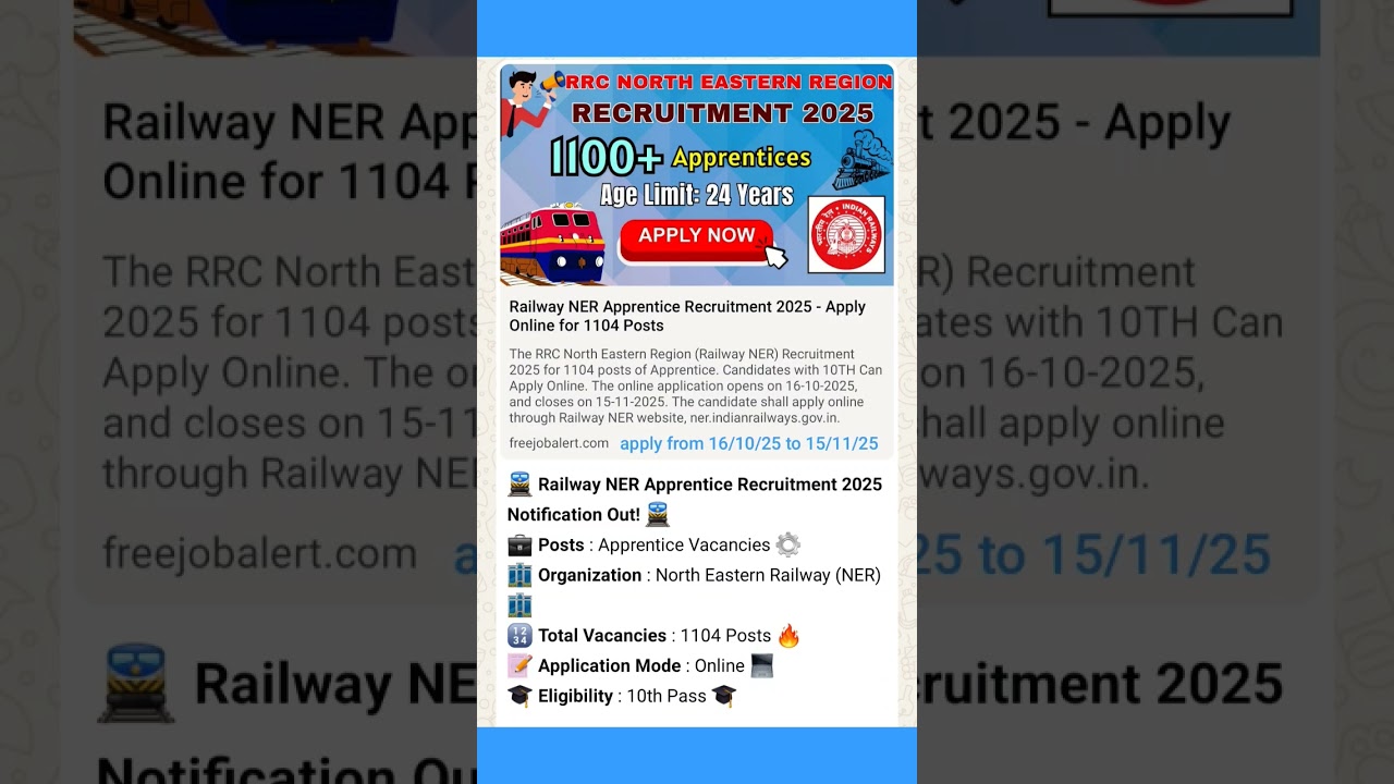 railway-ner-apprentice-recruitment-2025-apply-online-for-1104-posts
