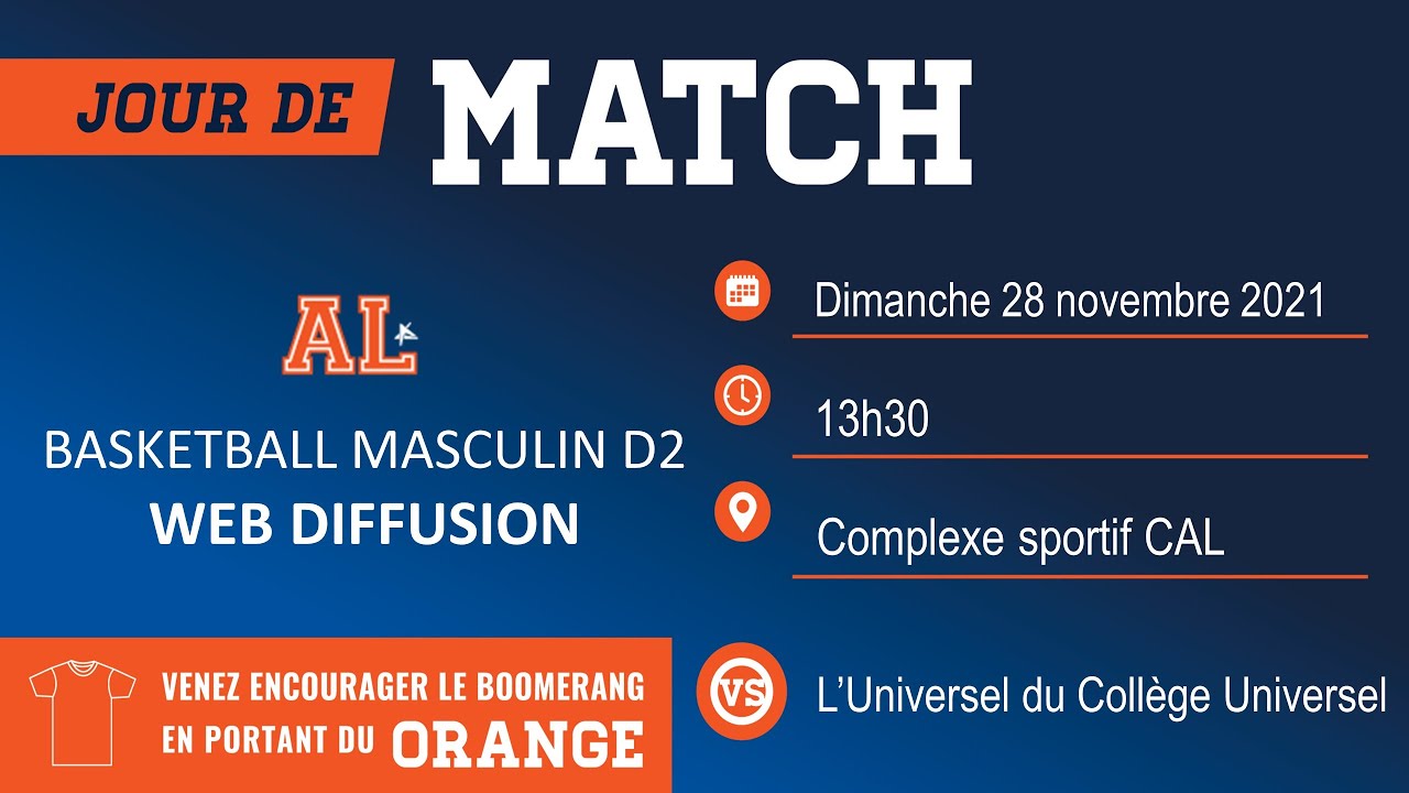 RSEQ D2 Basketball masculin: Universel @ André-Laurendeau (28 novembre 2021)