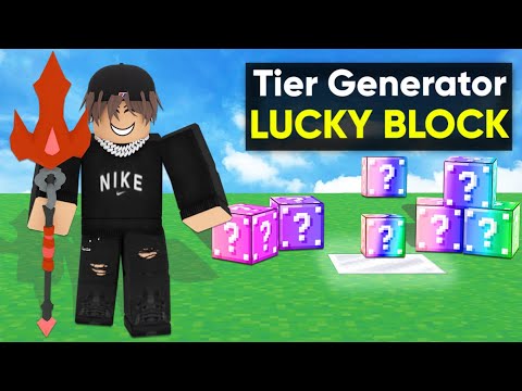 Bedwars, But Generators Are LUCKY BLOCKS (Roblox BedWars)