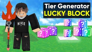 Roblox Bedwars, But Generators Are LUCKY BLOCKS...