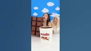 Angel vs Demon! 😇😈 Giant Chocolate Bar vs Nutella 🍫