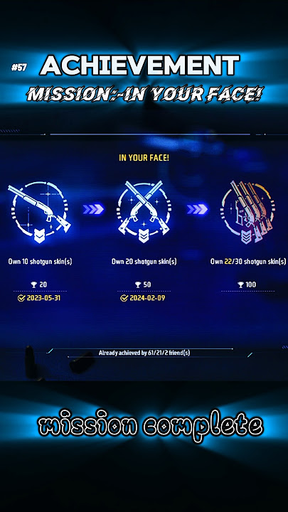 IN YOUR FACE [ACHIEVEMENT] MISSION COMPLETE ✅|FREE FIRE MAX|#freefire #shorts #57 #gaming