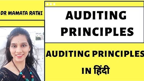 Auditing Principles in Hindi by Dr Mamta Rathi