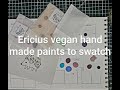 Vegan handmade ericius watercolour  dots  swatch and put in small travel palette