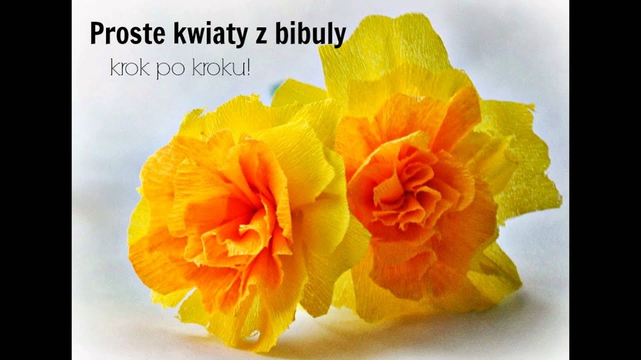 Kwiaty Z Bibuly Krok Po Kroku Tutorial Youtube