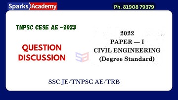 TNPSC CESE AE 2023 I Question Paper Discussion I Civil Engineering I Crash Course Admissions Open!