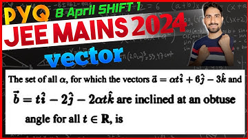 the set of all α, for which the vectors a=αti +6j -3k and b =ti -2j - 2αtk are inclined at an obtuse