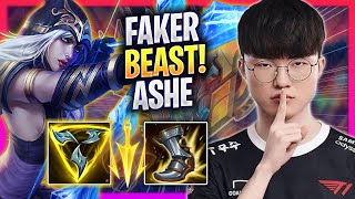 FAKER IS A BEAST WITH ASHE! - T1 Faker Plays Ashe ADC vs Varus! | Season 2023