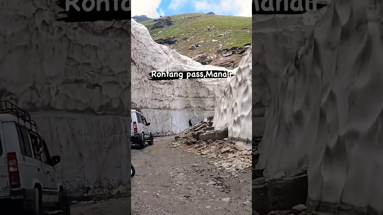 Rohtang Pass,Driving through a Giant Glacier. 