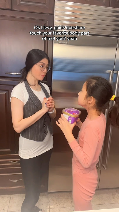 Asking my kids to touch their favorite body part of me, see their reactions😄 #funnyvideo #comedy