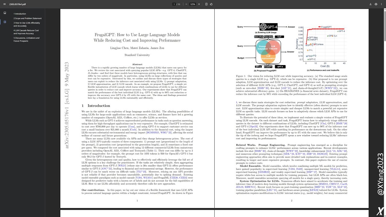 Audio Overview: FrugalGPT: How to Use LLMs While Reducing Cost and ...