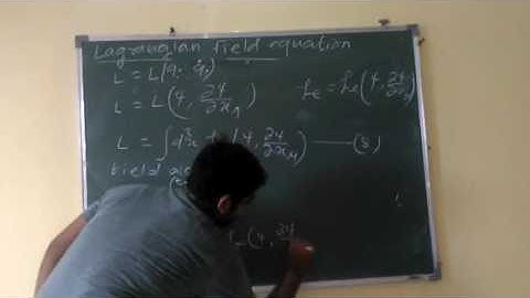 Lagrangian field equation ( part 2)