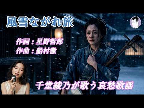 風雪ながれ旅（北島三郎）｜【千堂綾乃が歌う哀愁歌謡カバーシリーズ】｜雪国の寒さに耐える旅芸人｜#SUNO AI #哀愁歌謡