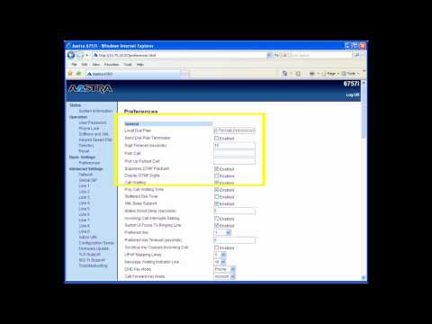 Aastra SIP Terminal - Administrator Training - Lesson: Web UI, Configuration and Admin Access