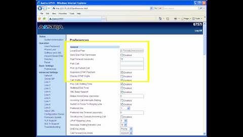 Aastra SIP Terminal - Administrator Training - Lesson: Web UI, Configuration and Admin Access