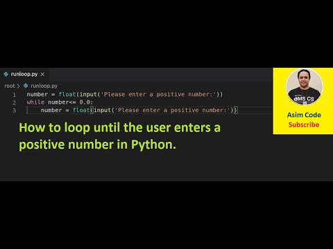 How to loop until the user enters a positive number in Python - YouTube