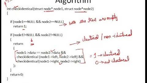Check if two trees are identical