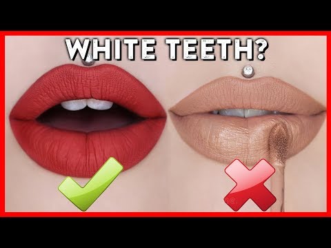 Video: What Color Of Lipstick Makes Teeth Whiter: The Rules For Choosing Shades That Hide Yellowness