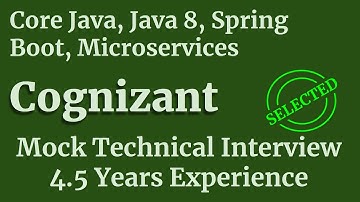Core Java, Spring Boot, Microservice Interview Questions | Cognizant L1 Technical Interview