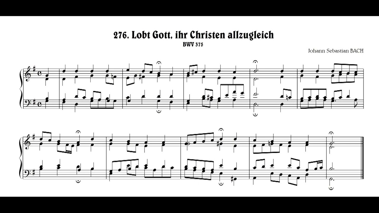 J.S.Bach: Lobt Gott, ihr Christen allzugleich, BWV 375
