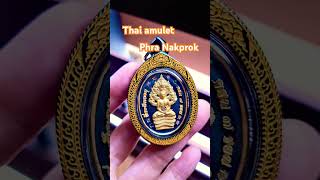Thai Amulet Phra Nakprok With 9 Colour Blessed Gems Lp Pong