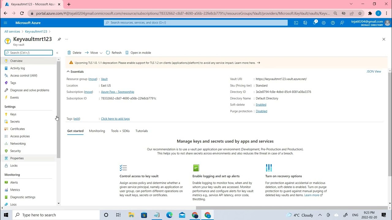 What is Azure Keyvault || How to create Secret Keys in azure ||Az900 ||Azure Tutorial