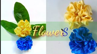 DIY : ribbon flowers / How to make ribbon flowers / Cloth Flower making / DIY Flower