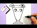 HOW TO DRAW A CUTE SUMMER DRINK EASY