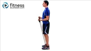 Bicep & Tricep Super Set Workout  Resistance Band Exercises