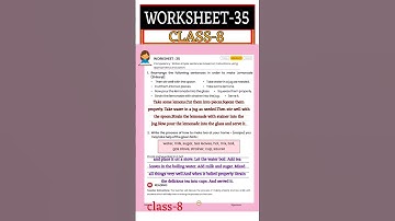 Worksheet-35 Class-8 2025-26 Lastest ll English Sparkle Academy ll Complete Solution by Ashok sir
