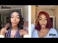 How To Dye Dark Hair Bright Red WITHOUT Bleach| Myah B