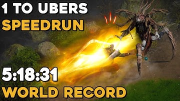 NEW WORLD RECORD! LEVEL 1 TO UBERS BARBARIAN SPEEDRUN IN 5 HOURS & 18 MINUTES | DIABLO 2 RESURRECTED
