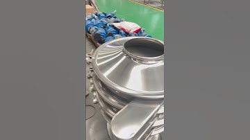 Gaofu factory trial operation rotary vibrating sieve screening machine real shot, visual production