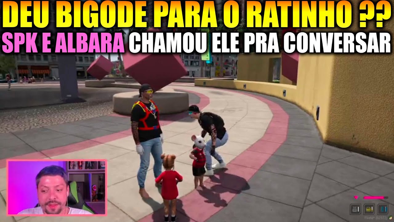 DEU BIGODE PARA O RATINHO E A PUDIM ?? ALBARA E SPK  CHAMOU ELE PARA CONVERSAR  😱🤐