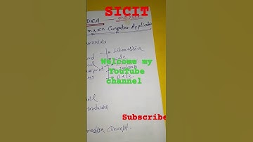 ADCA Course Syllabus please Like ,share & Subscribe