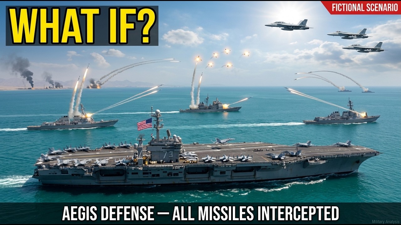 What If Iran Fired 24 Missiles At A US Carrier? Hypothetical Aegis Defense Scenario