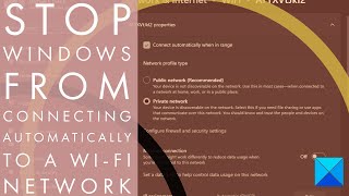Stop Windows 11/10 from Connecting Automatically to a WIFI Network screenshot 5