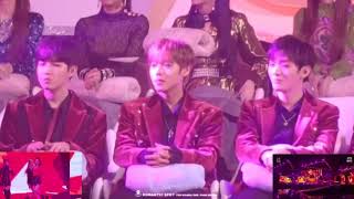 180110 Wanna One Reaction to Red Velvet Rookie & Red Flavor at GDA 2018