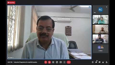 Induction Programme for Certificate and Semester Based Programme for July 2022 Session